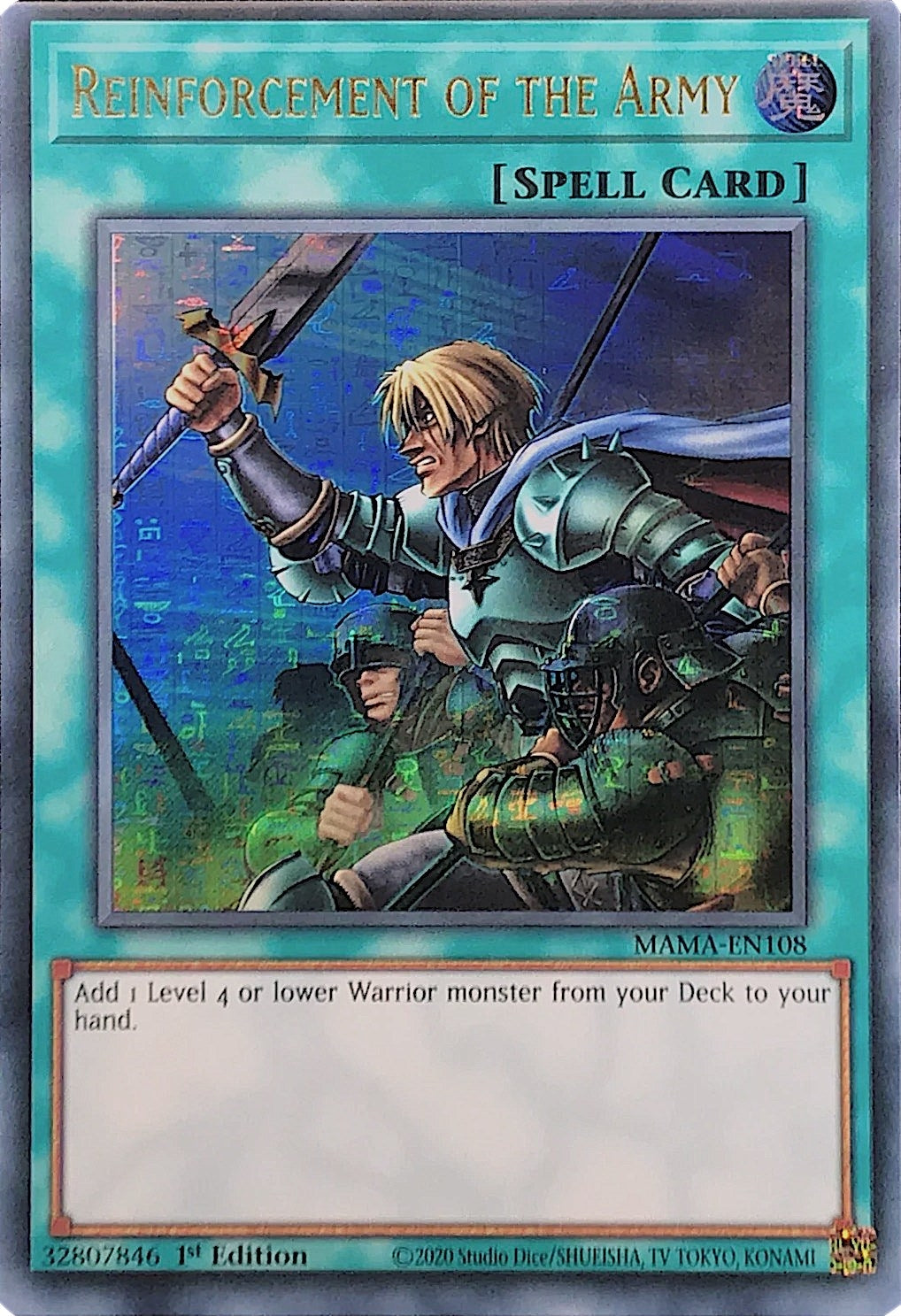 Image for Reinforcement of the Army (Ultra Pharaoh's Rare) (Magnificent Mavens) (MAMA-EN108) - YuGiOh