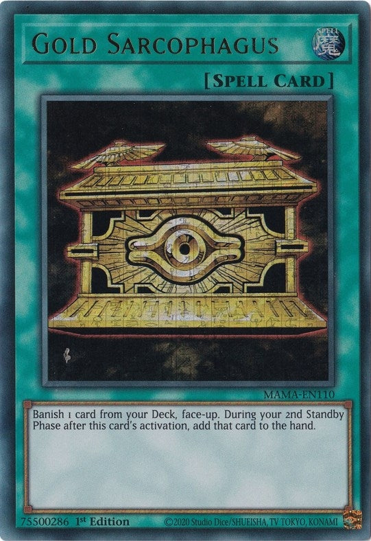 Image for Gold Sarcophagus (Ultra Pharaoh's Rare) (Magnificent Mavens) (MAMA-EN110) - YuGiOh