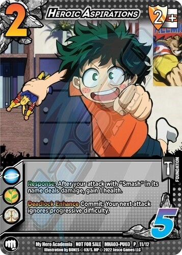 Image for Heroic Aspirations (Plus Ultra Pack 3) (UniVersus: My Hero Academia Promo Cards) (MHA-PU03 P 11/12) - UniVersus