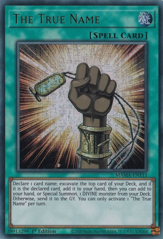 Image for The True Name (Ultra Pharaoh's Rare) (Magnificent Mavens) (MAMA-EN113) - YuGiOh