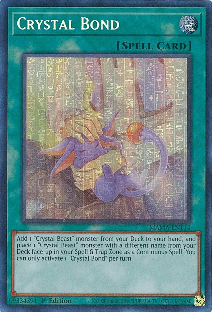 Image for Crystal Bond (Ultra Pharaoh's Rare) (Magnificent Mavens) (MAMA-EN114) - YuGiOh