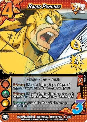 Image for Rapid Punches (Plus Ultra Pack 3) (UniVersus: My Hero Academia Promo Cards) (MHA-PU03 P 9/12) - UniVersus