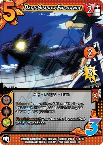 Image for Dark Shadow Emergence (Plus Ultra Pack 3) (UniVersus: My Hero Academia Promo Cards) (MHA-PU03 P 6/12) - UniVersus
