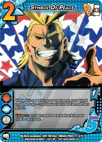 Image for Symbol of Peace (Plus Ultra Pack 3) (UniVersus: My Hero Academia Promo Cards) (MHA-PU03 P 4/12) - UniVersus