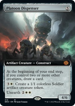 Image for Platoon Dispenser (Extended Art) (The Brothers' War) (310) - Magic: The Gathering