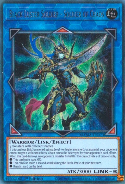 Image for Black Luster Soldier - Soldier of Chaos (Ultra Pharaoh's Rare) (Magnificent Mavens) (MAMA-EN073) - YuGiOh