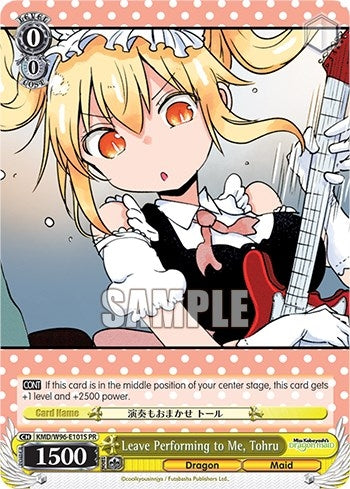 Image for Leave Performing to Me, Tohru (Foil) (Miss Kobayashi's Dragon Maid) (KMD/W96-E101S PR) - Weiss Schwarz