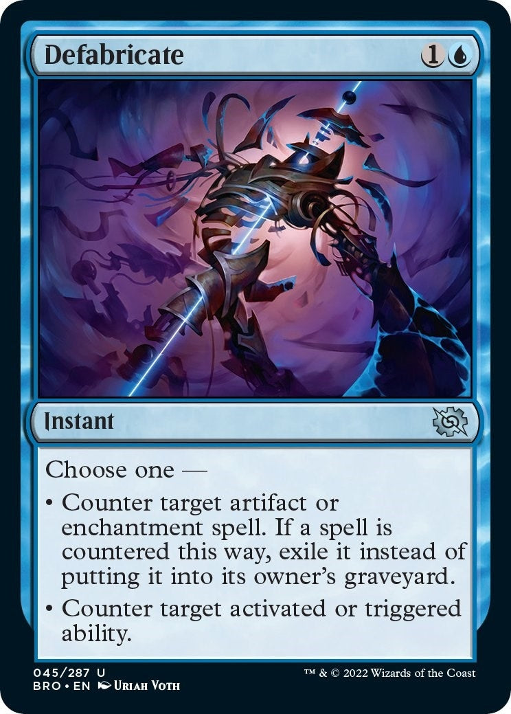 Image for Defabricate (The Brothers' War) (45) - Magic: The Gathering