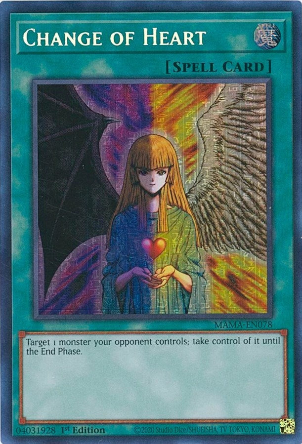 Image for Change of Heart (Secret Pharaoh's Rare) (Magnificent Mavens) (MAMA-EN078) - YuGiOh