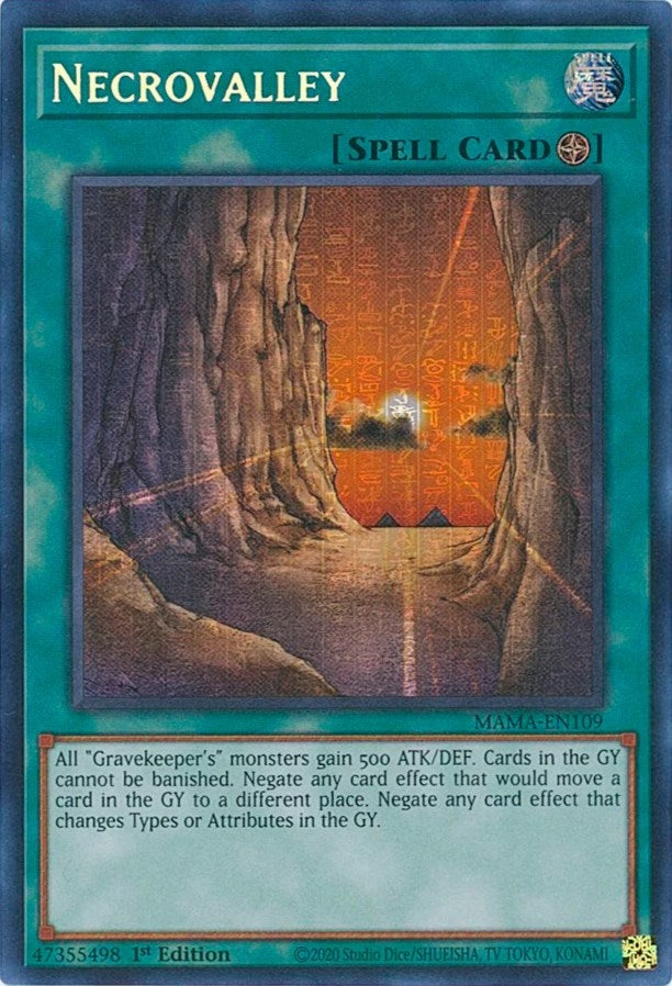 Image for Necrovalley (Secret Pharaoh's Rare) (Magnificent Mavens) (MAMA-EN109) - YuGiOh