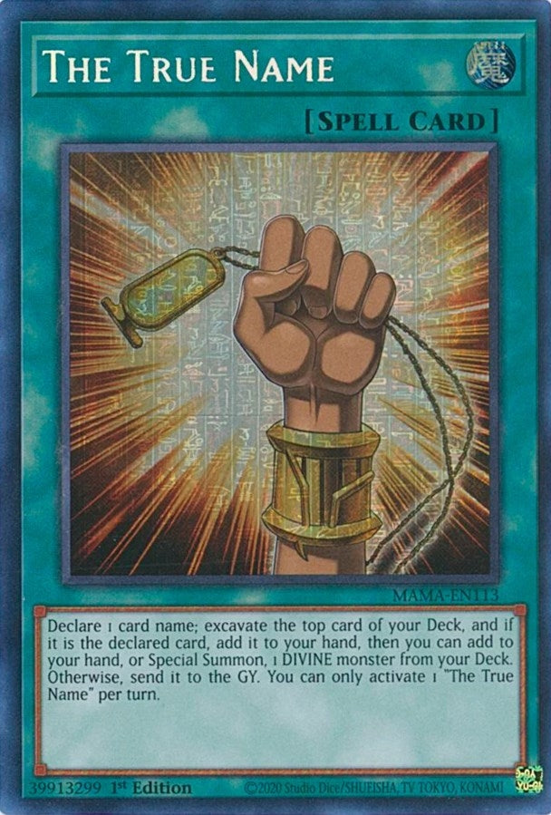 Image for The True Name (Secret Pharaoh's Rare) (Magnificent Mavens) (MAMA-EN113) - YuGiOh