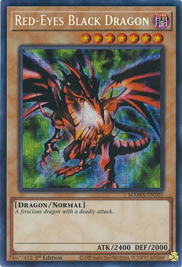 Image for Red-Eyes Black Dragon (Secret Pharaoh's Rare) (Magnificent Mavens) (MAMA-EN105) - YuGiOh