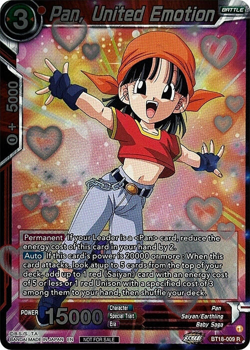 Image for Pan, United Emotion (Zenkai Series Pack Vol.1) (Tournament Promotion Cards) (BT18-009) - Dragon Ball Super: Masters