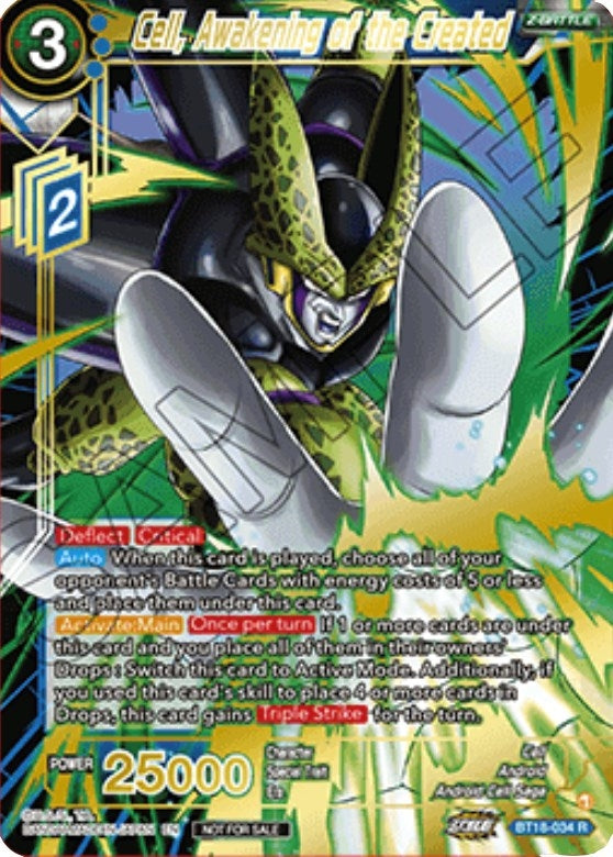 Image for Cell, Awakening of the Created (Zenkai Cup 2022 Top 64) (Tournament Promotion Cards) (BT18-034) - Dragon Ball Super: Masters