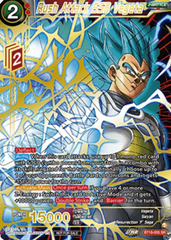 Image for Rush Attack SSB Vegeta (Zenkai Cup 2022 Top 8) (Tournament Promotion Cards) (BT18-005) - Dragon Ball Super: Masters