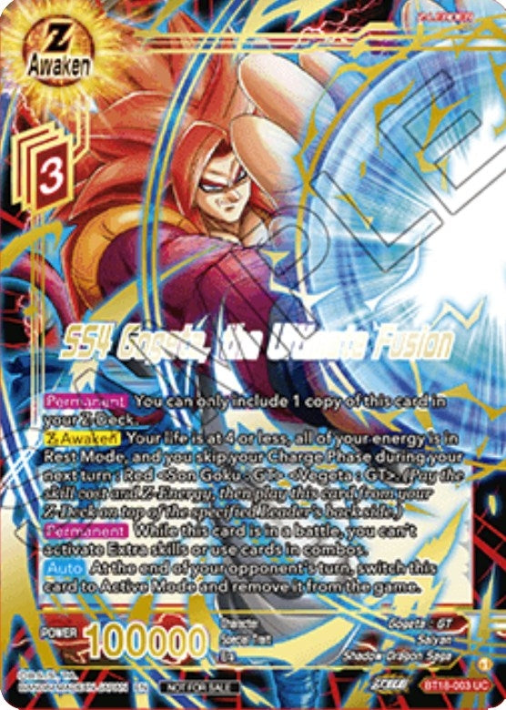 Image for SS4 Gogeta, the Ultimate Fusion (Zenkai Cup 2022 Champion) (Tournament Promotion Cards) (BT18-003) - Dragon Ball Super: Masters