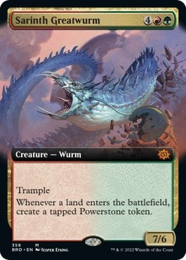 Image for Sarinth Greatwurm (Extended Art) (The Brothers' War) (358) - Magic: The Gathering