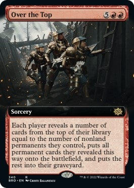 Image for Over the Top (Extended Art) (The Brothers' War) (340) - Magic: The Gathering