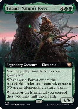 Image for Titania, Nature's Force (Extended Art) (Commander: The Brothers' War) (45) - Magic: The Gathering