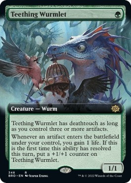 Image for Teething Wurmlet (Extended Art) (The Brothers' War) (348) - Magic: The Gathering