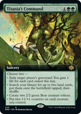 Image for Titania's Command (Extended Art) (The Brothers' War) (349) - Magic: The Gathering