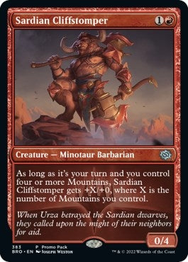Image for Sardian Cliffstomper (Promo Pack: The Brothers' War) (383) - Magic: The Gathering