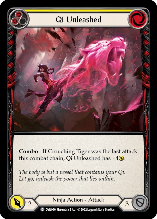 Image for Qi Unleashed (Yellow) (Dynasty) (DYN060) - Flesh and Blood TCG