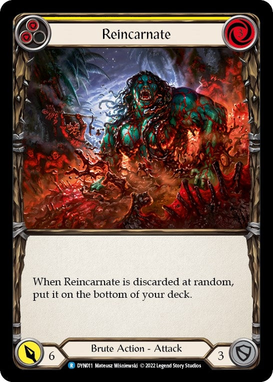 Image for Reincarnate (Yellow) (Dynasty) (DYN011) - Flesh and Blood TCG