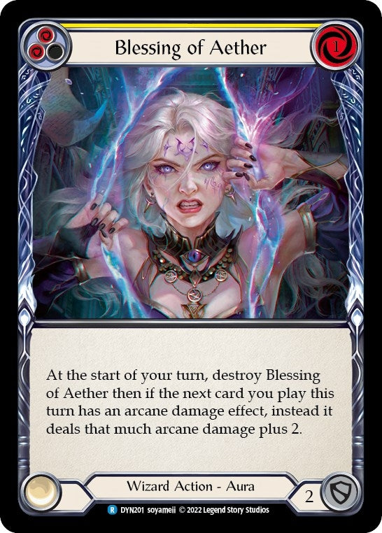 Image for Blessing of Aether (Yellow) (Dynasty) (DYN201) - Flesh and Blood TCG
