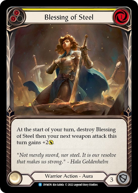Image for Blessing of Steel (Yellow) (Dynasty) (DYN074) - Flesh and Blood TCG