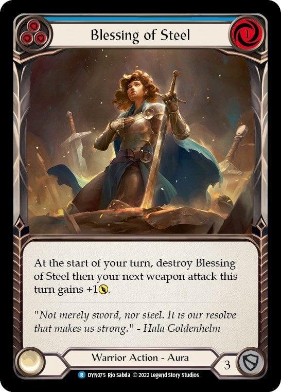 Image for Blessing of Steel (Blue) (Dynasty) (DYN075) - Flesh and Blood TCG