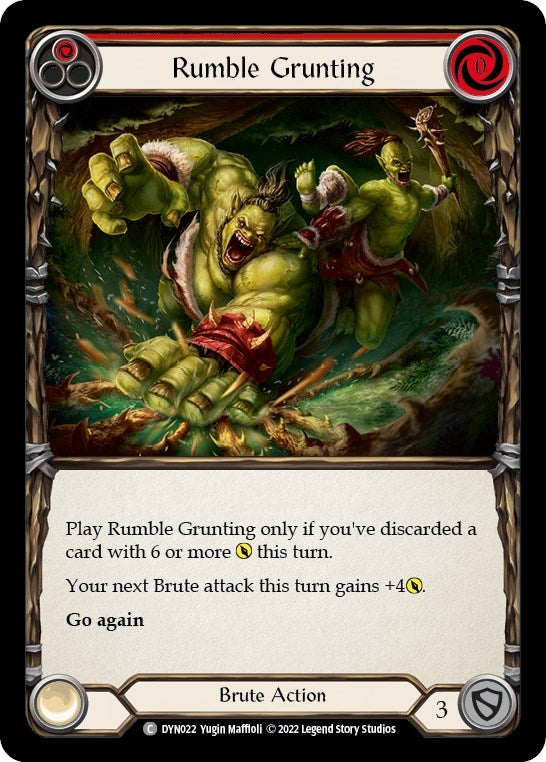 Image for Rumble Grunting (Red) (Dynasty) (DYN022) - Flesh and Blood TCG