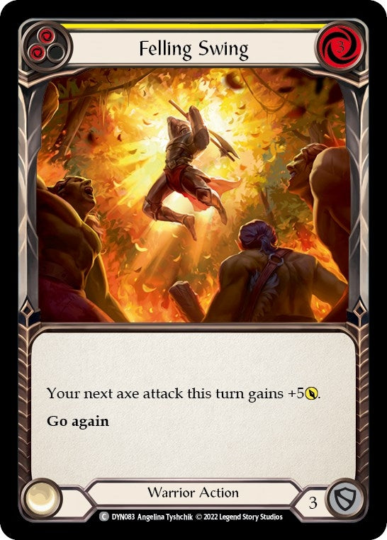 Image for Felling Swing (Yellow) (Dynasty) (DYN083) - Flesh and Blood TCG