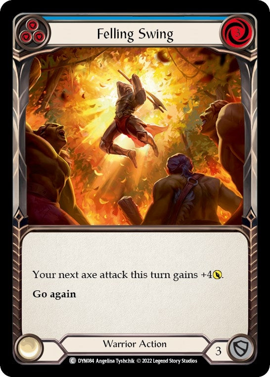 Image for Felling Swing (Blue) (Dynasty) (DYN084) - Flesh and Blood TCG