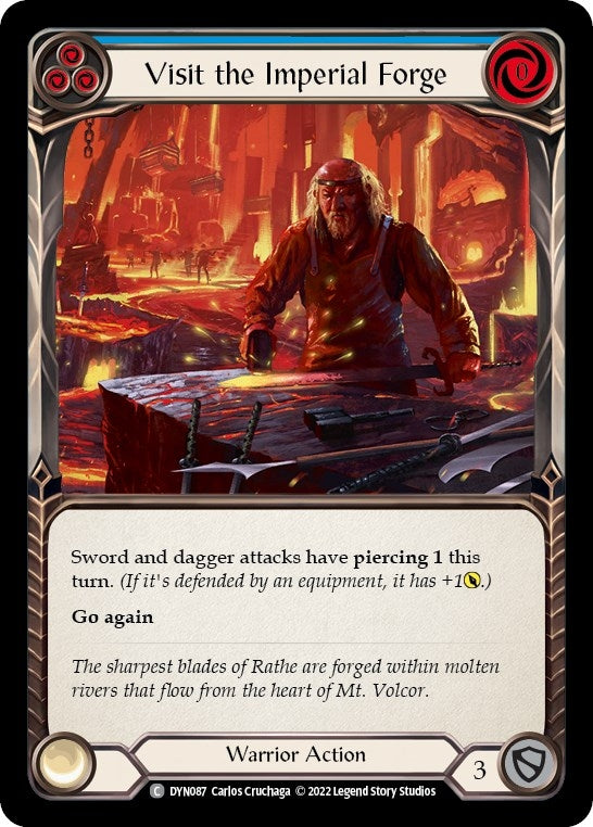 Image for Visit the Imperial Forge (Blue) (Dynasty) (DYN087) - Flesh and Blood TCG