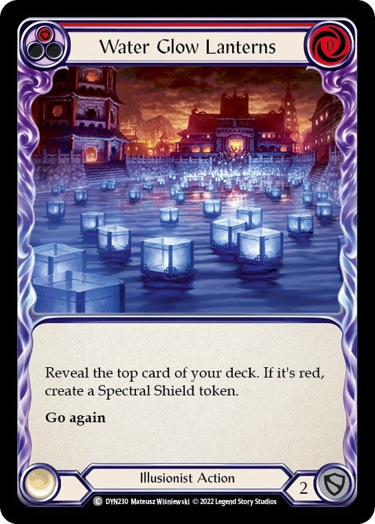 Image for Water Glow Lanterns (Red) (Dynasty) (DYN230) - Flesh and Blood TCG