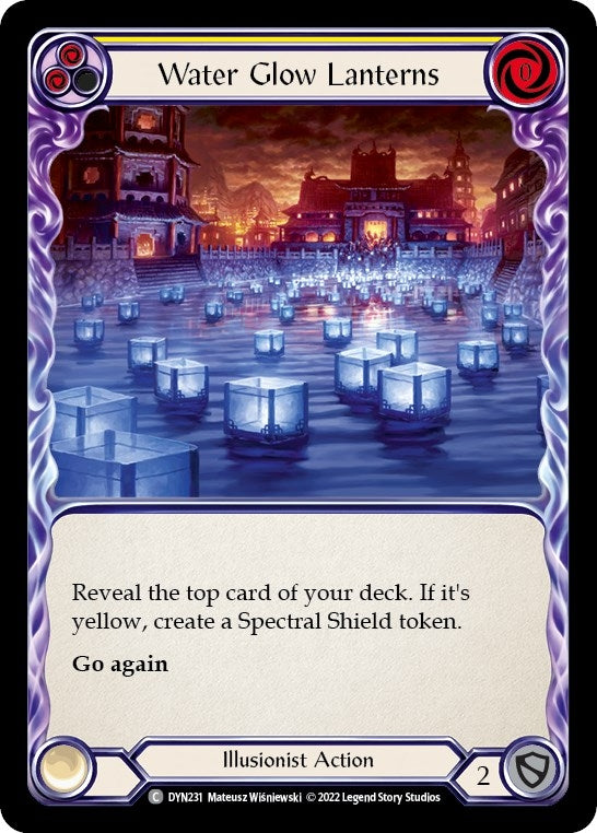 Image for Water Glow Lanterns (Yellow) (Dynasty) (DYN231) - Flesh and Blood TCG