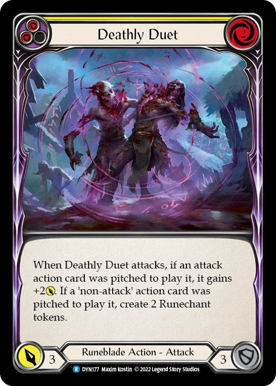 Image for Deathly Duet (Yellow) (Dynasty) (DYN177) - Flesh and Blood TCG