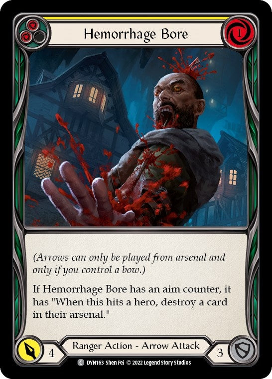 Image for Hemorrhage Bore (Yellow) (Dynasty) (DYN163) - Flesh and Blood TCG
