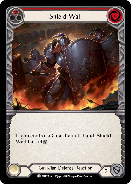 Image for Shield Wall (Red) (Dynasty) (DYN036) - Flesh and Blood TCG