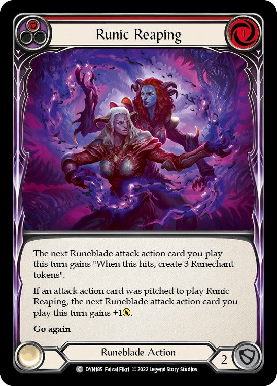 Image for Runic Reaping (Red) (Dynasty) (DYN185) - Flesh and Blood TCG