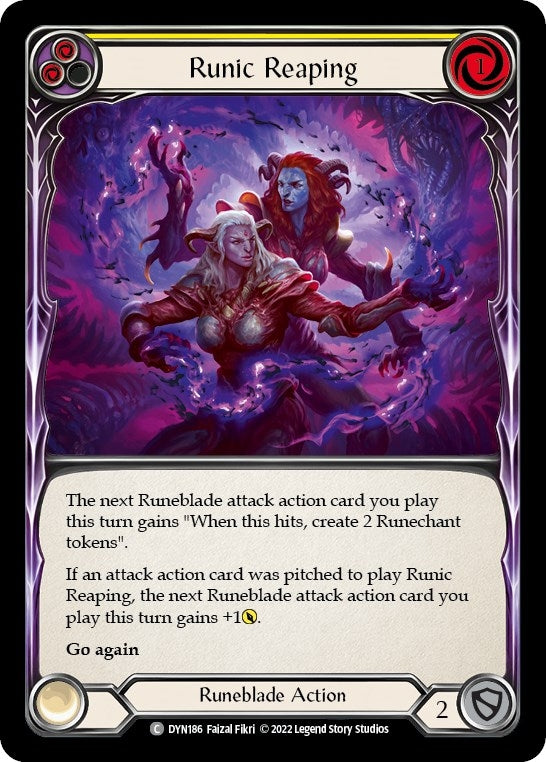 Image for Runic Reaping (Yellow) (Dynasty) (DYN186) - Flesh and Blood TCG