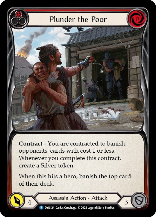 Image for Plunder the Poor (Red) (Dynasty) (DYN124) - Flesh and Blood TCG