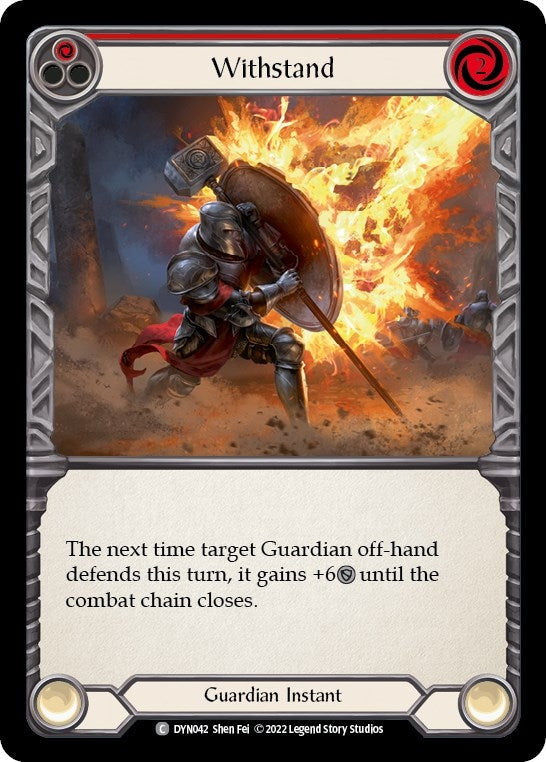 Image for Withstand (Red) (Dynasty) (DYN042) - Flesh and Blood TCG