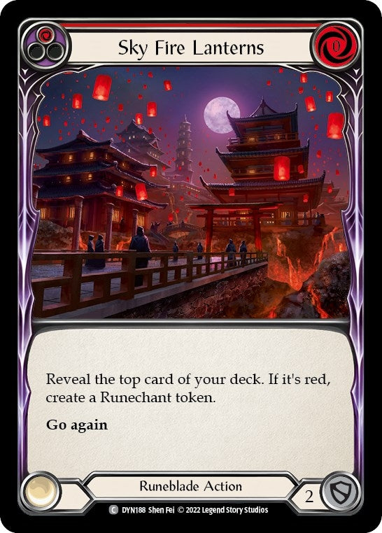 Image for Sky Fire Lanterns (Red) (Dynasty) (DYN188) - Flesh and Blood TCG
