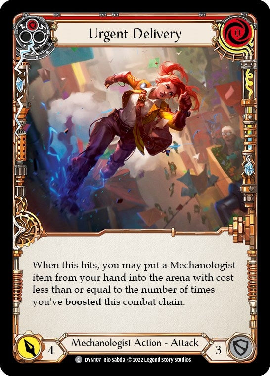 Image for Urgent Delivery (Red) (Dynasty) (DYN107) - Flesh and Blood TCG