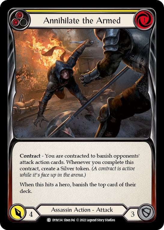 Image for Annihilate the Armed (Yellow) (Dynasty) (DYN134) - Flesh and Blood TCG
