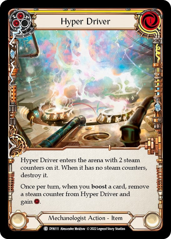 Image for Hyper Driver (Yellow) (Dynasty) (DYN111) - Flesh and Blood TCG