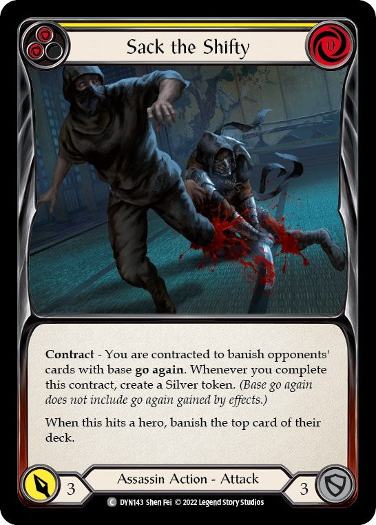 Image for Sack the Shifty (Yellow) (Dynasty) (DYN143) - Flesh and Blood TCG