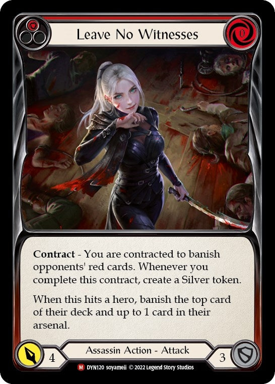 Image for Leave No Witnesses (Dynasty) (DYN120) - Flesh and Blood TCG